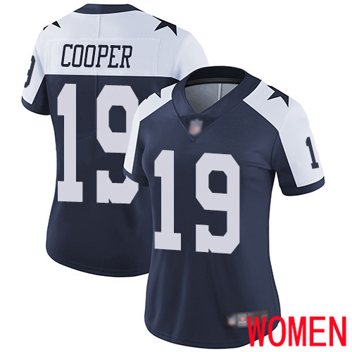 Women Dallas Cowboys Limited Navy Blue Amari Cooper Alternate #19 Vapor Untouchable Throwback NFL Jersey